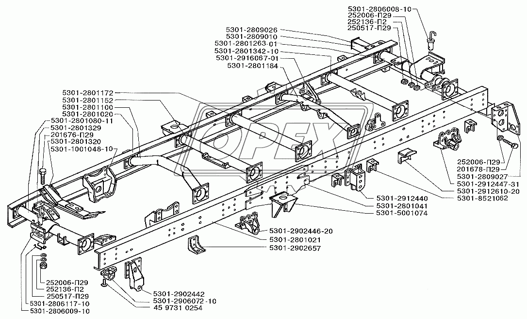 Рама автомобиля ЗИЛ-5301